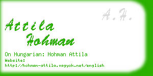 attila hohman business card